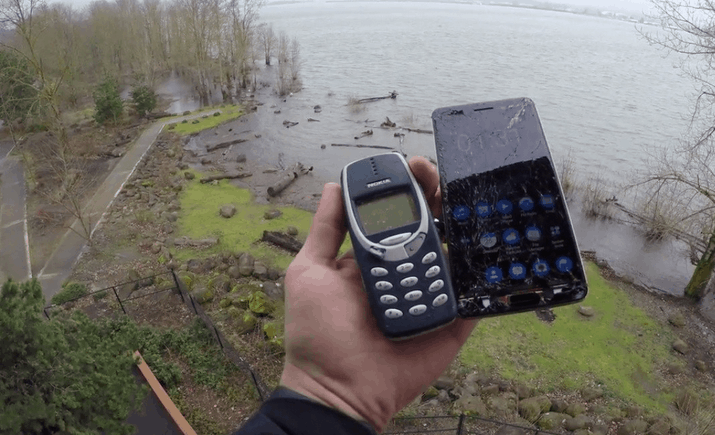 اختبار سقوط نوكيا Nokia 3310 و Nokia 6 بالفيديو