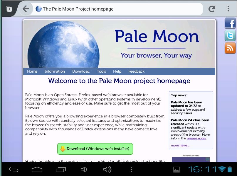 مميزات متصفح بلو مون بديل فايرفوكس للكمبيوتر والأندرويد [Pale Moon]