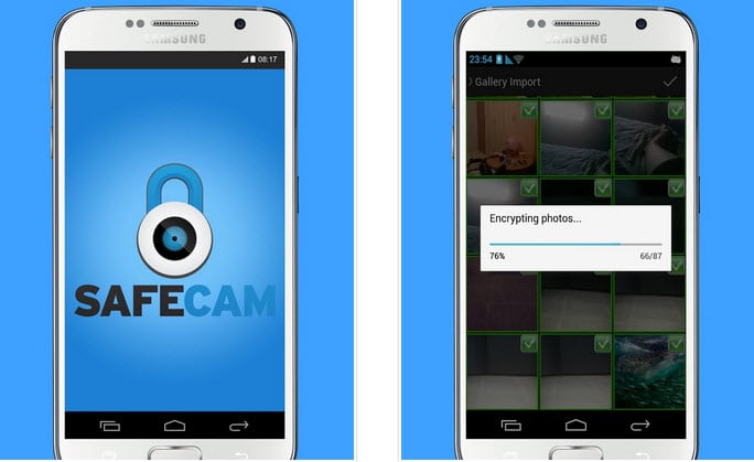 تطبيق SafeCam تشفير الصور والفيديو فى الأندرويد