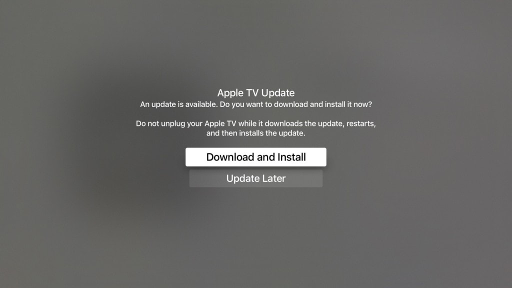 تحديث apple tv