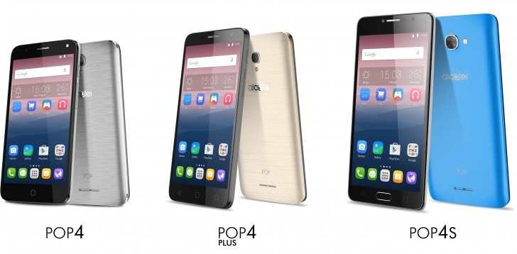 ثلاث هواتف جديدة من شركة ألكاتل Pop 4 و Pop 4 Plus و Alcatel Pop 4S