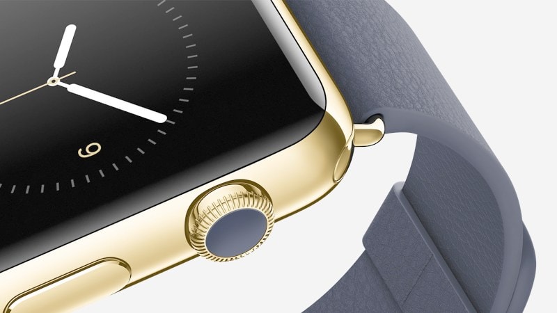 ساعة iApple Watch من الياقوت وباللون الذهبى