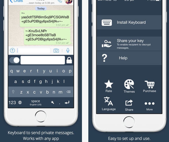 تطبيق Secure Text Keyboard أرسال رسائل مشفرة للأندرويد والأيفون