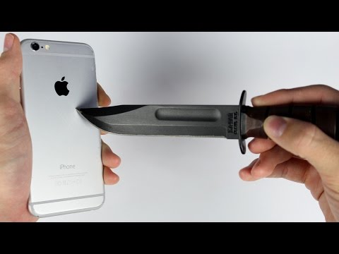 اختبار خدش ايفون 6 الجديد بالمفاتيح والسكين