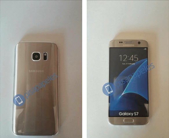 Galaxy S7 يظهر باللون الفضي والذهبي