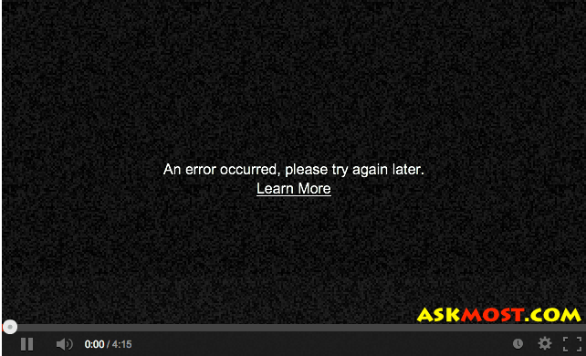 حل مشكلة اليوتيوب an error occurred please try again later youtube fix