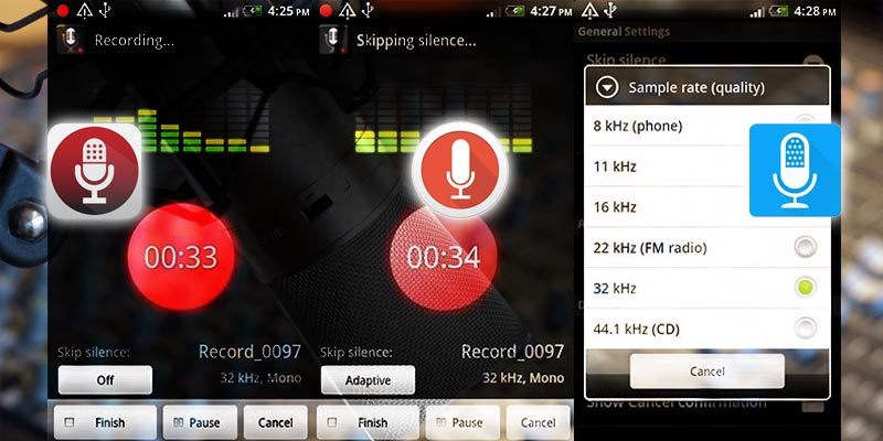 أفضل 4 تطبيقات تسجيل الصوت للاندرويد
