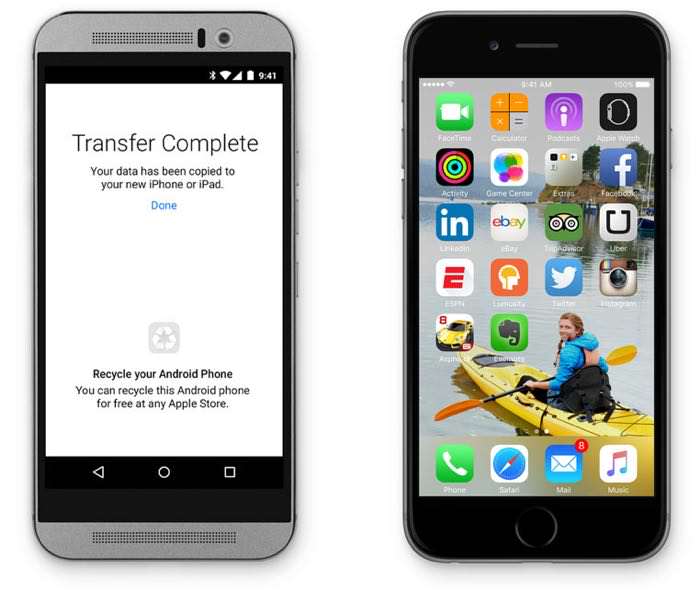 Move to iOS : شركة ابل تكشف عن تطبيق تحويل اجهزة اندرويد الى iOS
