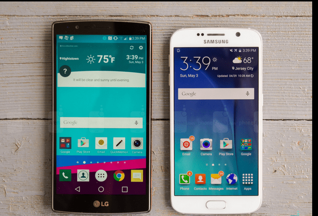 مقارنة بين galaxy s6 و lg g4