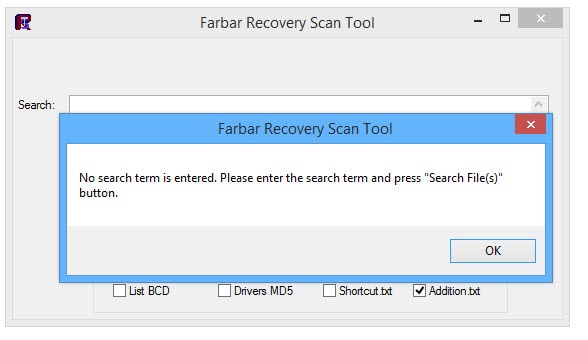 farbar recovery scan tool 64bit frst64.exe