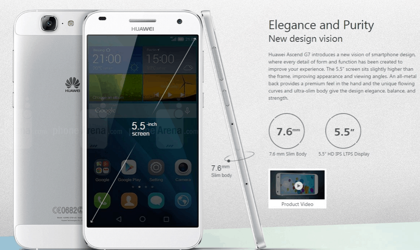 مواصفات وصور هواوي Ascend G7