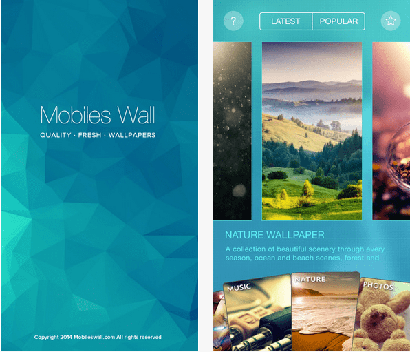 Mobiles Wall افضل تطبيق للحصول على خلفيات للايفون والايباد
