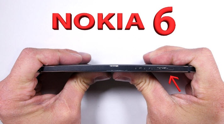 أختبار هاتف Nokia 6 ضد الخدش والأنحناء والحرق بالفيديو