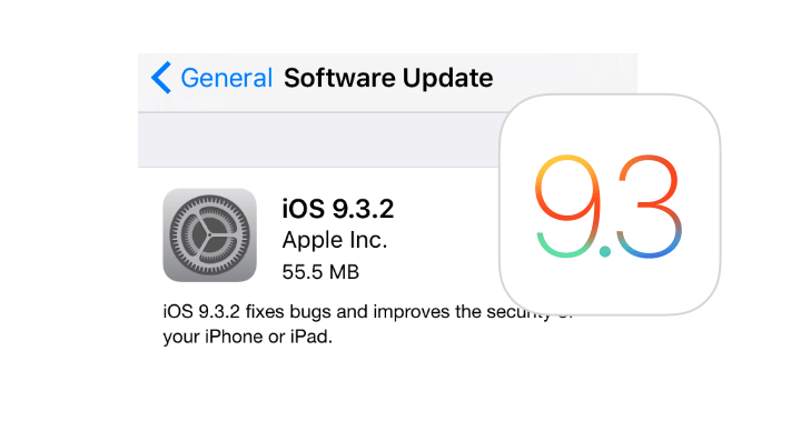 تحديث iOS 9.3.2 متاح الأن للآيفون والآيباد