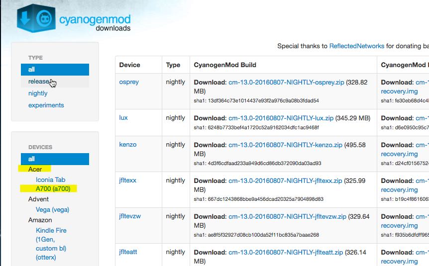شرح موقع cyanogenmod