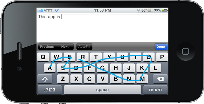 طريقة الكتابة بسرعة على الايفون | swype keyboard iphone