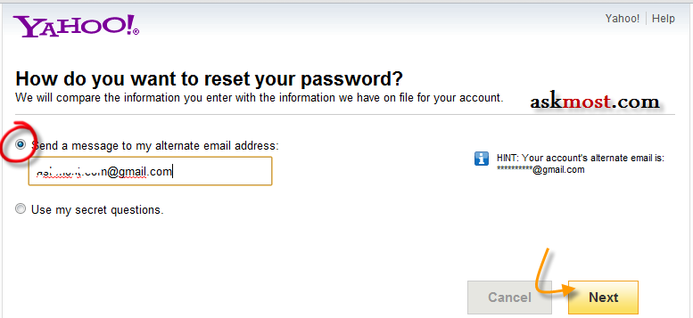 استعادة باسورد الياهو reset yahoo password